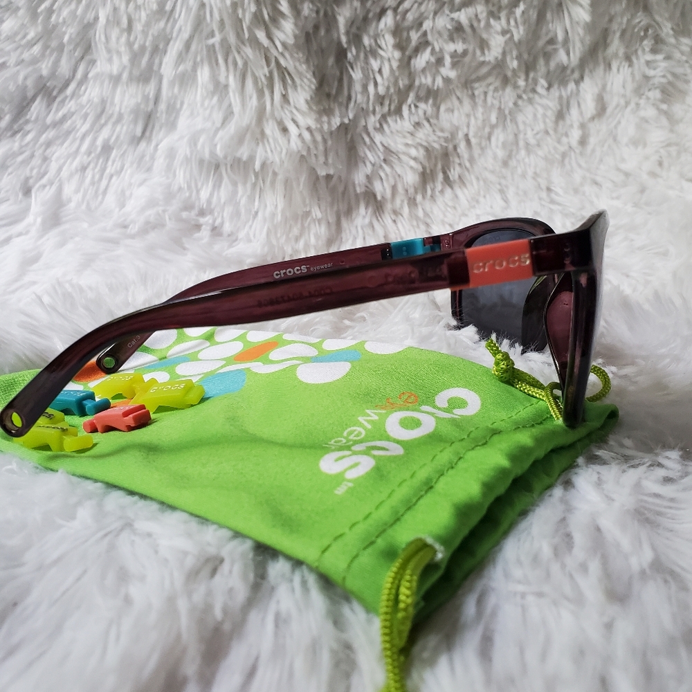 Crocs Sunglasses Purple Interchangeable Side Clips - image 2